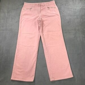 Vintage Y2K Fashion Bug Corduroy Pants Size 14 Pink Wide Leg Stretch Preppy Club